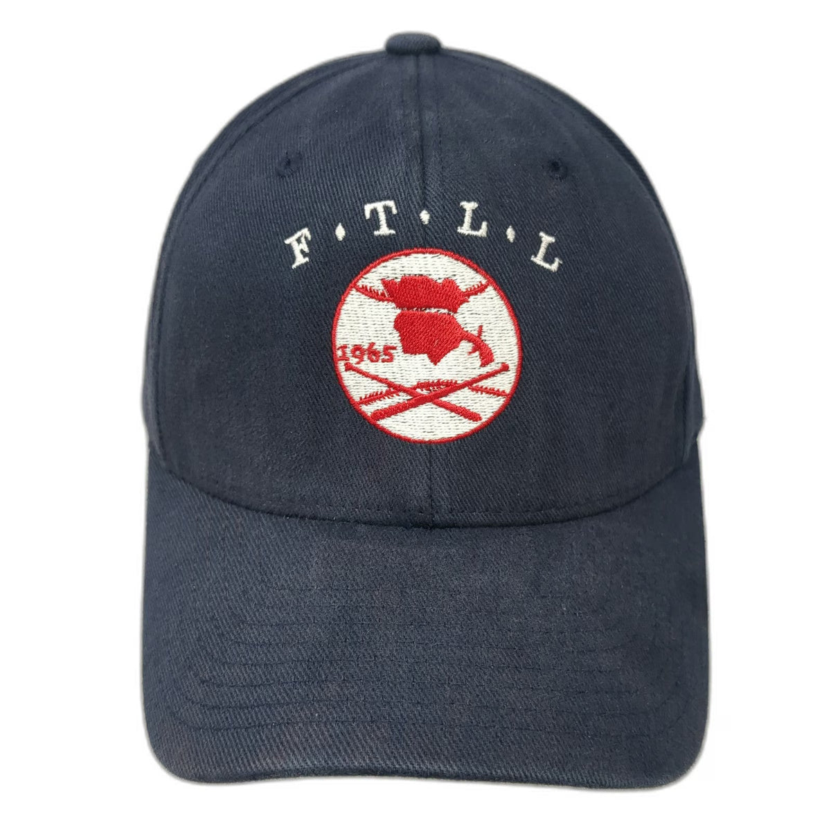 Flexfit Baseball Cap Blue XL F.T.L.L. 1965 Logo Graphic Elastic Fitted Hat