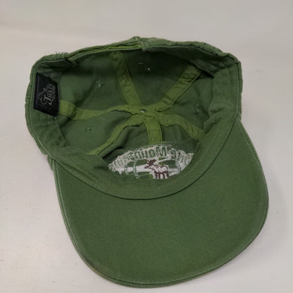 White Mountains Strapback Hat Green One Size Adjustable Embroidered Jhats