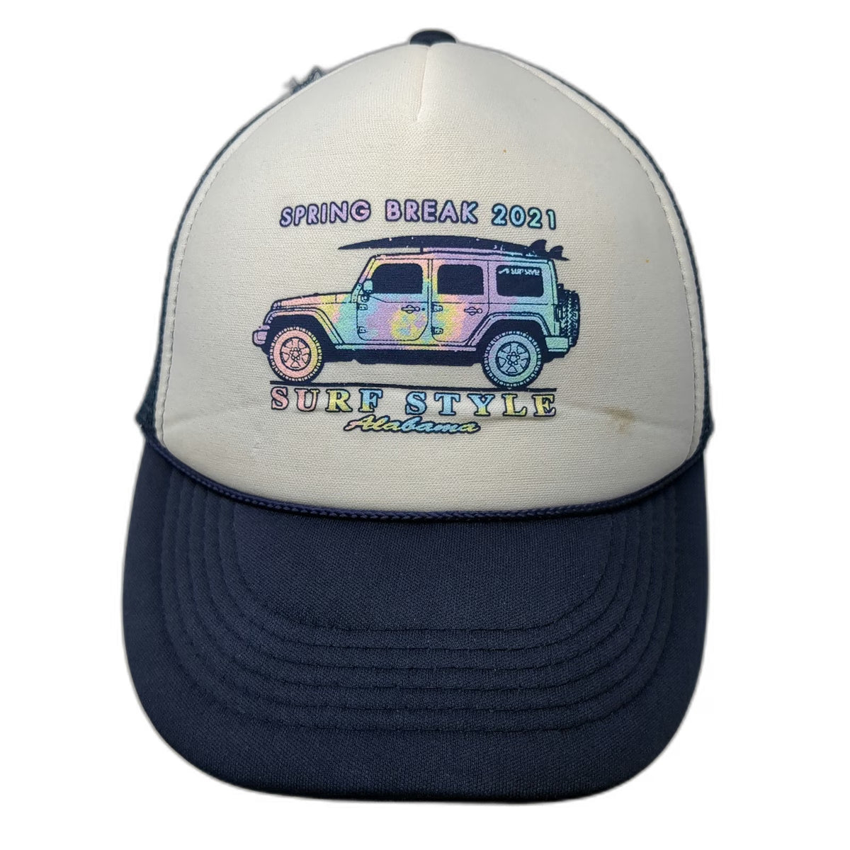 Cobra Trucker Hat Blue White One Size Spring Break 2021 Alabama Surf Style Mesh