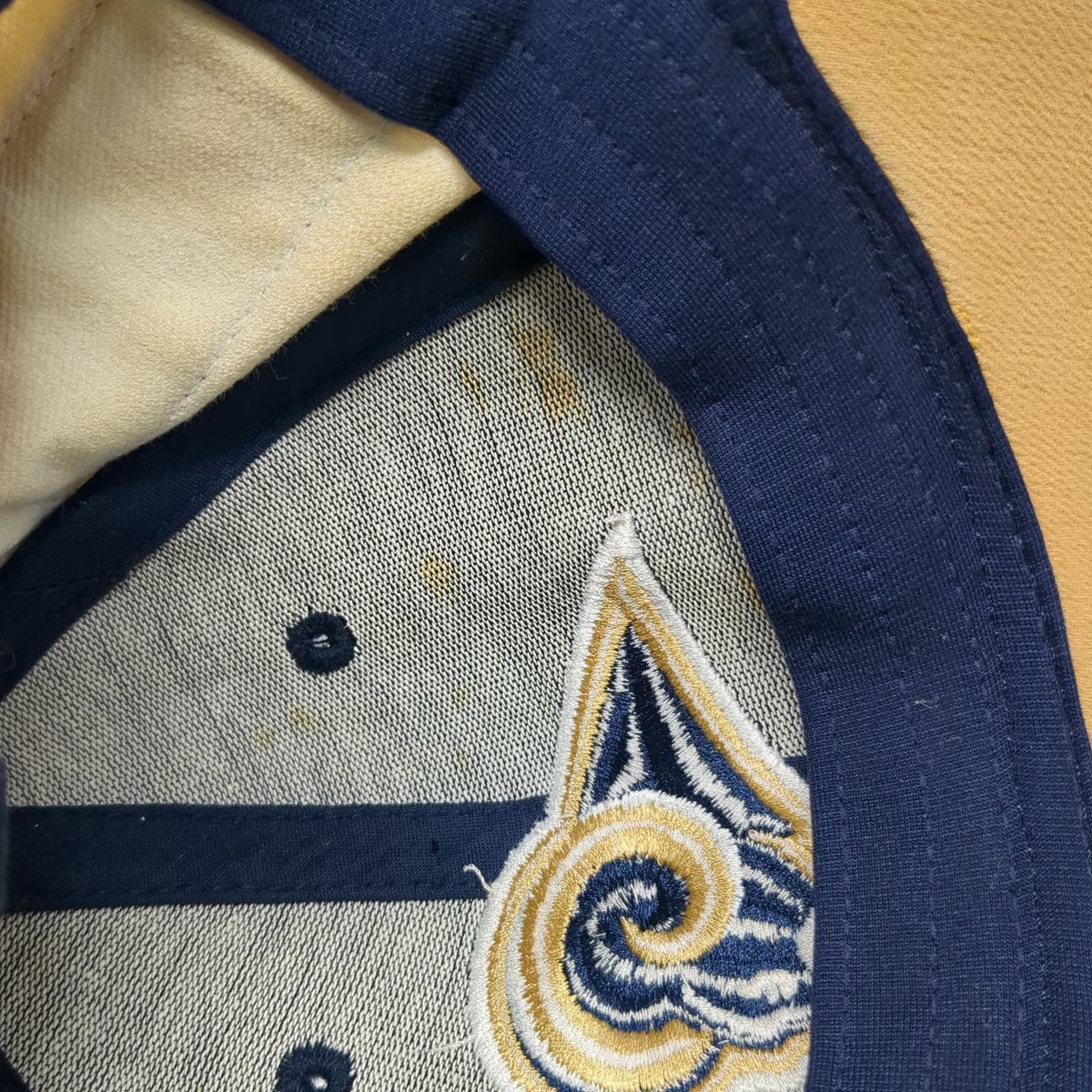 St Louis Rams NFL Reebok Blue Gold One Size Stretch Fit Contrast Panel Logo Hat