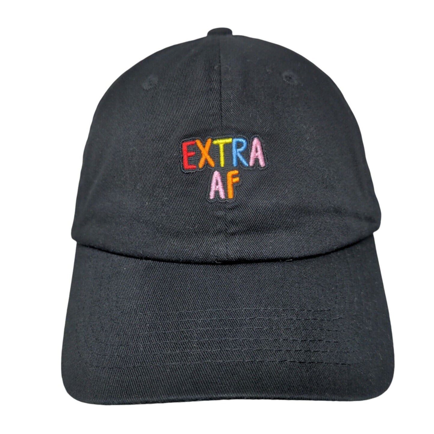 Extra AF Slideback Hat Black OSFA Adjustable Embroidered 4350 District