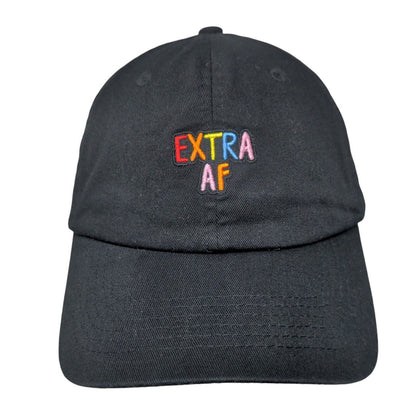 Extra AF Slideback Hat Black OSFA Adjustable Embroidered 4350 District