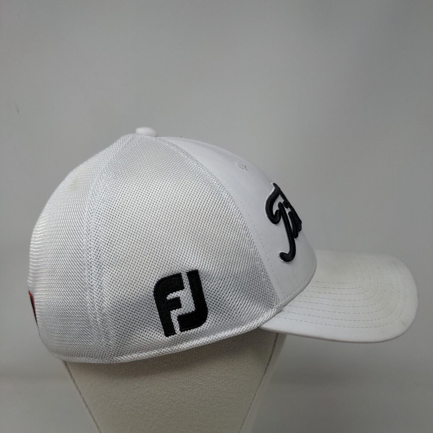Titleist FJ Pro V1 Fitted Hat White M/L Golf's Symbol Of Excellence