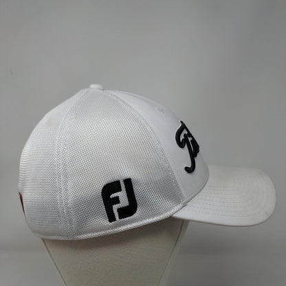 Titleist FJ Pro V1 Fitted Hat White M/L Golf's Symbol Of Excellence