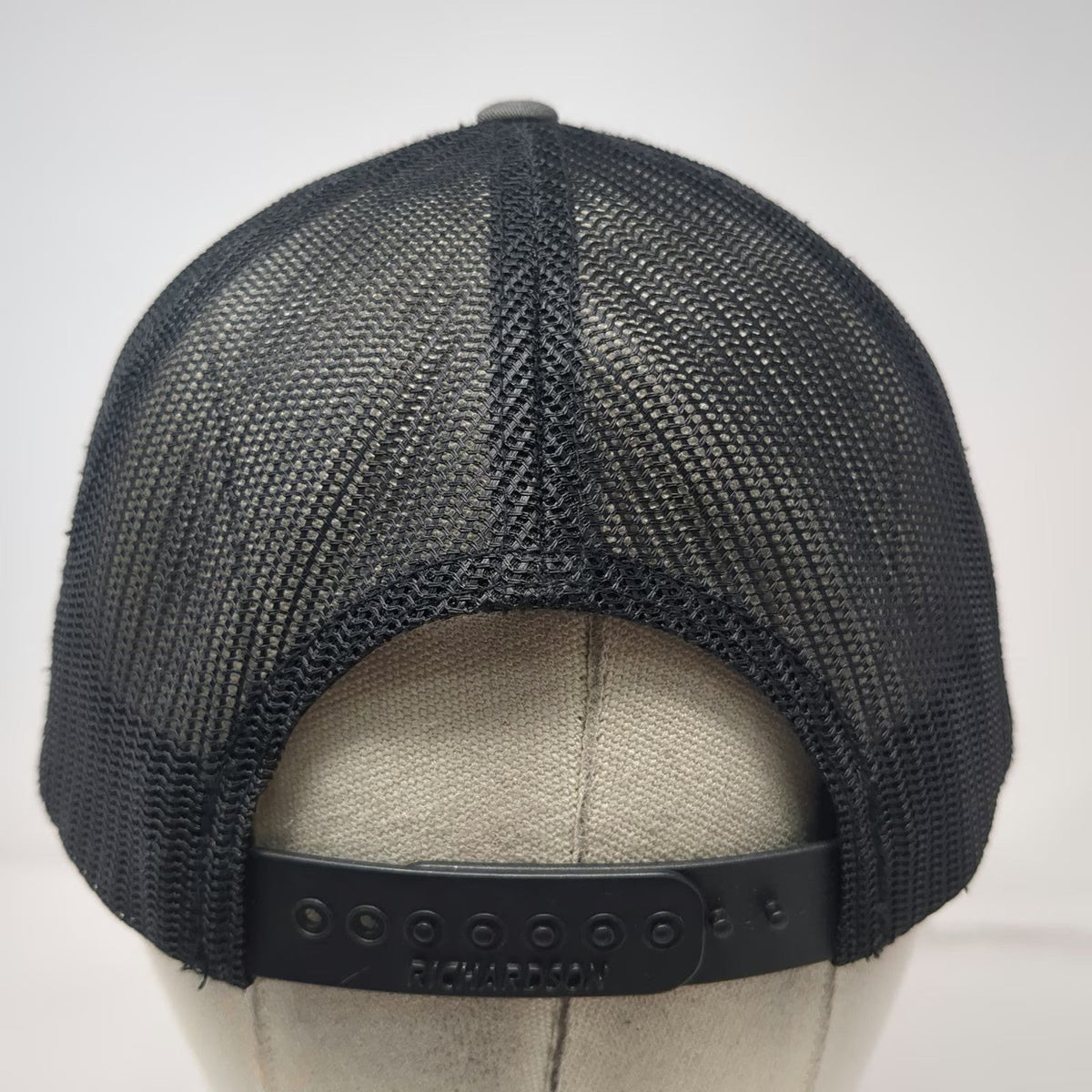 Richardson Trucker Hat Gray One Size Snapback Mesh Agri Beef Logo Structured