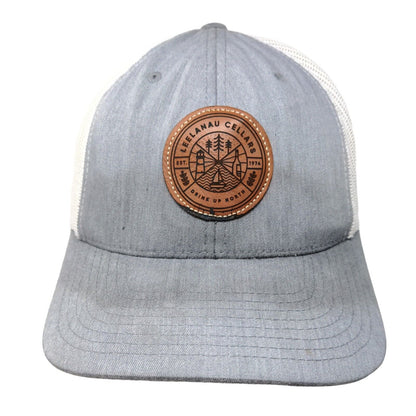 Leelanau Cellars Drink Up North Snapback Mesh Back Trucker Hat Gray One Size