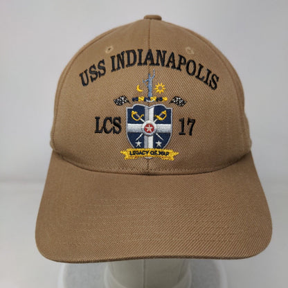 USS Indianapolis LCS 17 Strapback Hat Brown One Size Patriotic The Corps Barbara