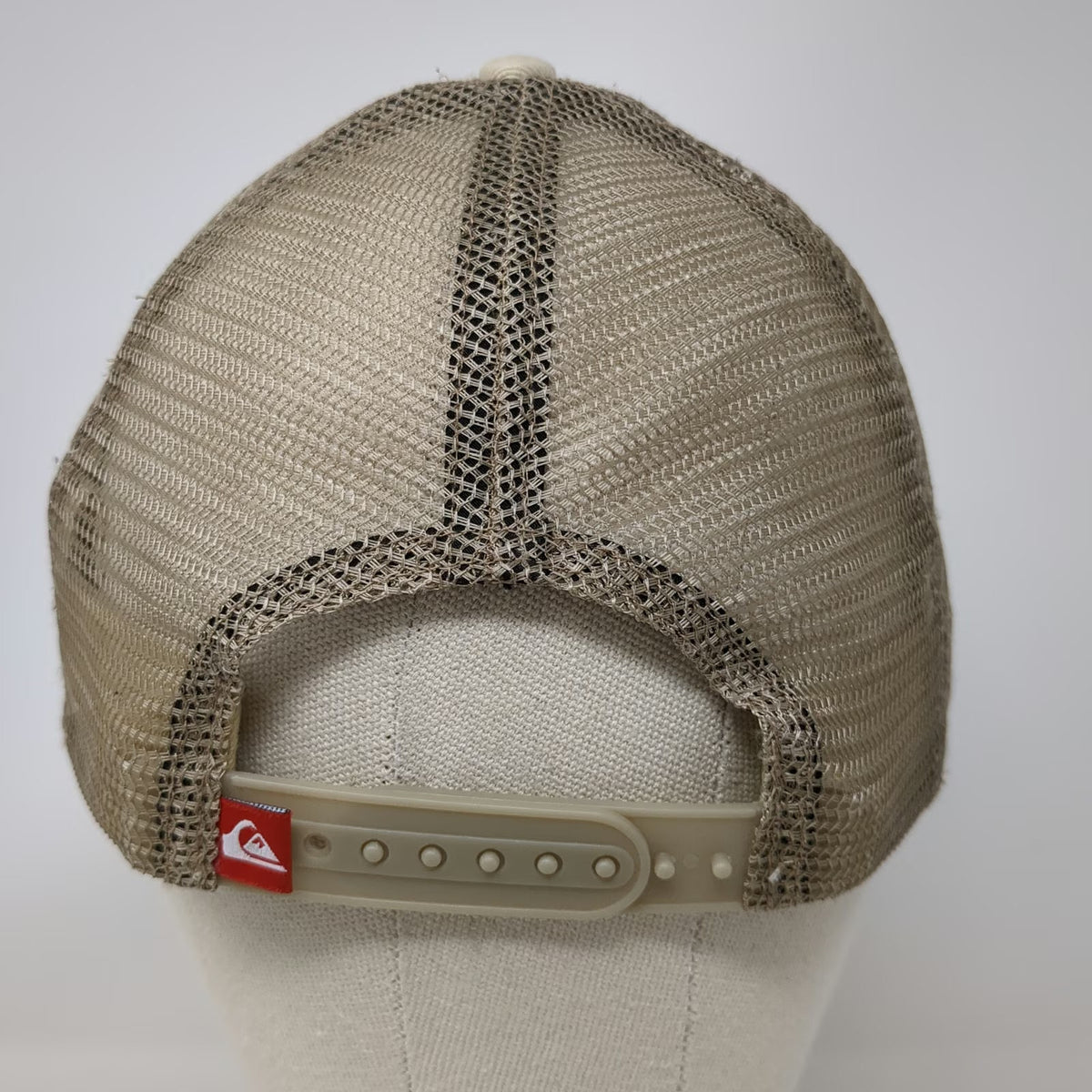 Quiksilver Trucker Hat Beige One Size Mesh Back Snapback Boardshorts Logo