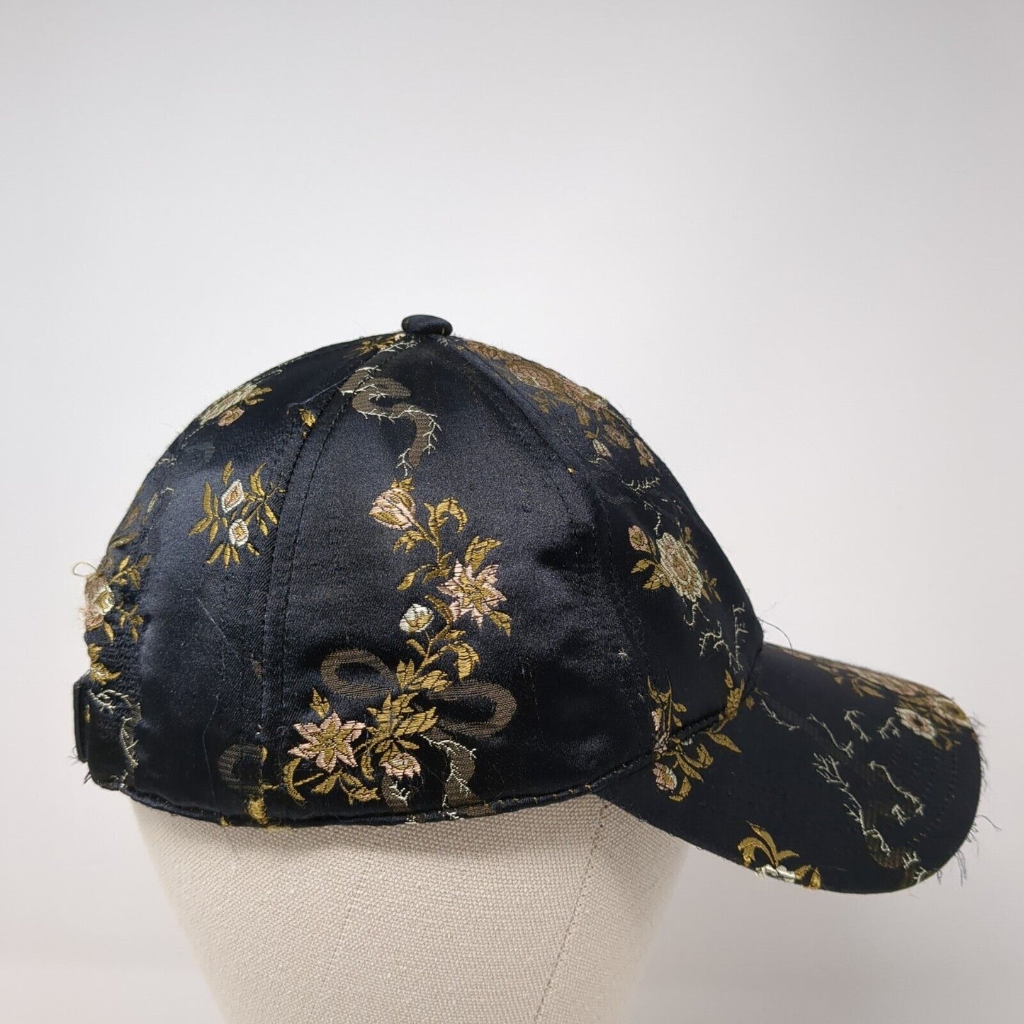 Time And Tru Strapback Hat Multicolor OS Adjustable Embroidered Floral 6 Panel