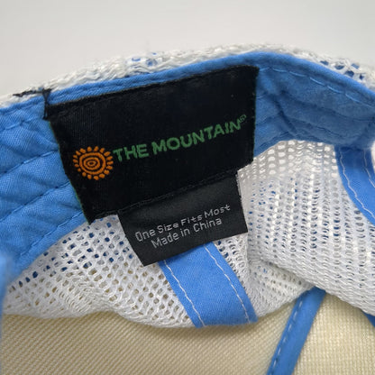 The Mountain Trucker Hat Blue One Size Zebra Savanna Print Wildlife Mesh Back