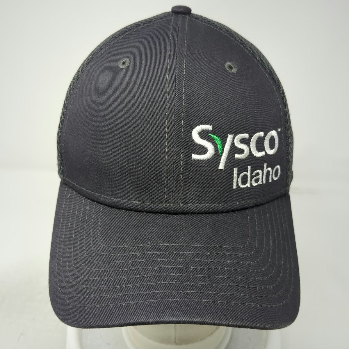 New Era Baseball Cap Gray L Sysco Idaho Mesh Back Stretch Fit 39THIRTY Hat