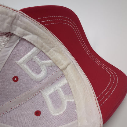 RR Ruby Reds Snapback Trucker Hat Red One Size Mesh Back Sportsman