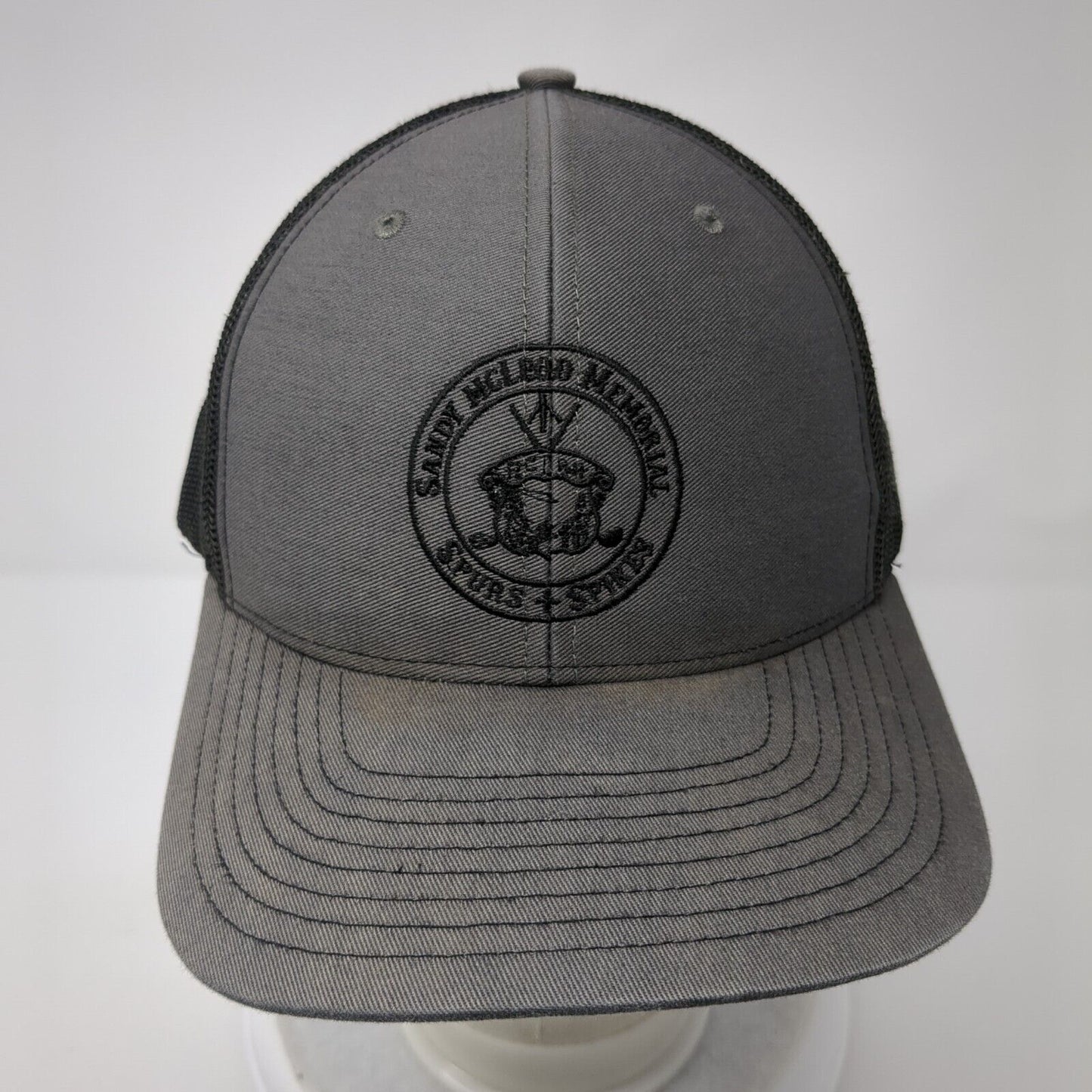 Sandy McLeod Memorial Snapback Trucker Hat Gray One Size Mesh Back