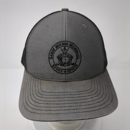 Sandy McLeod Memorial Snapback Trucker Hat Gray One Size Mesh Back