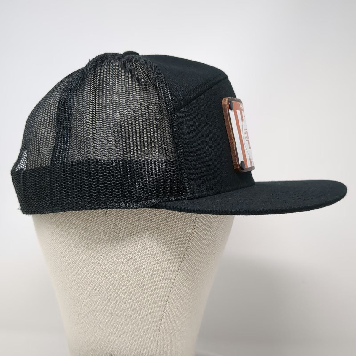 Richardson Trucker Hat Black One Size Lincoln Electric Patch Mesh Snapback Logo