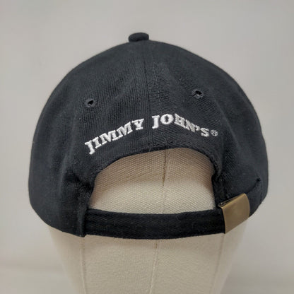 Jimmy John's Men's Slideback Hat Black Size OSFA Embroidered Logo Cotton