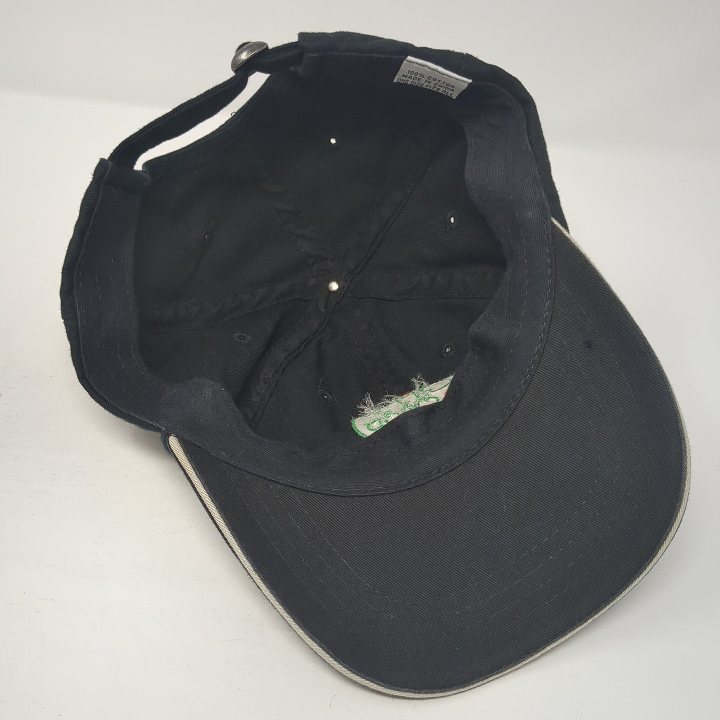 The Gumbo Shop Slideback Hat Black One Size Adjustable Embroidered