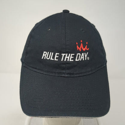 Rule The Day Strapback Hat Black One Size Adjustable Port & Company