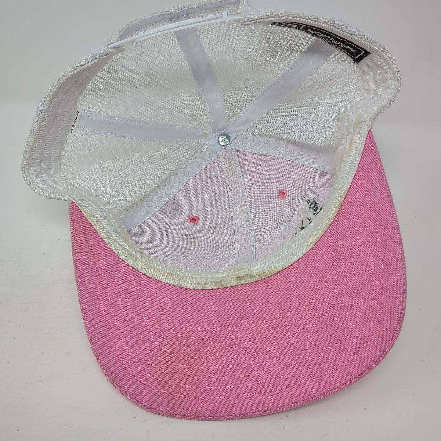 Idaho Mining Apparel Trucker Hat Pink One Size Adjustable Mesh Back Richardson