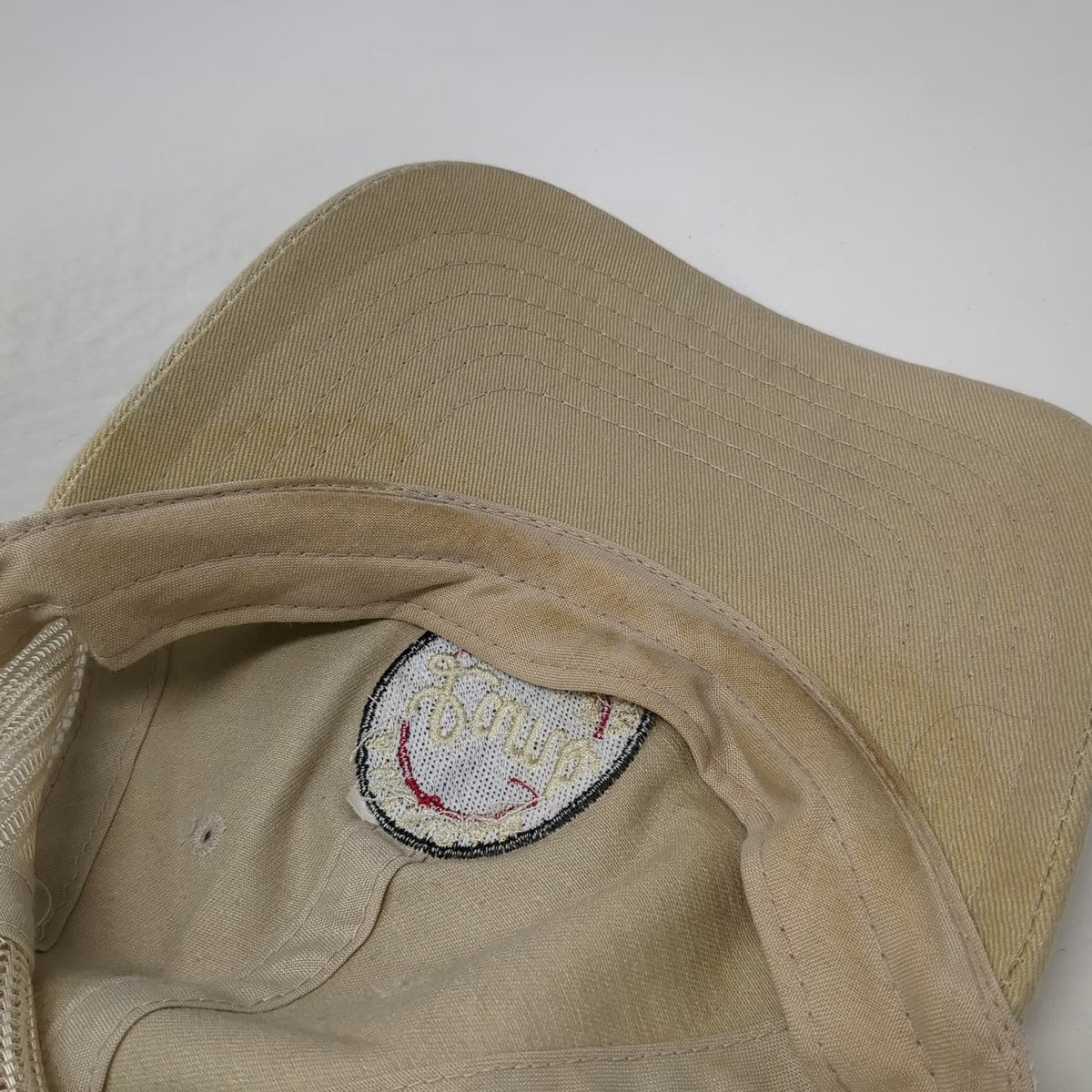 Baseball Cap Beige One Size American Lamb Homegrown USA Map Mesh Back Hat