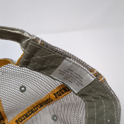 Cru Since 1951 Strapback Trucker Hat Gray OS Adjustable Mesh Back Distressed