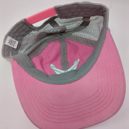 US Air Force Snapback Trucker Hat Pink One Size Mesh Back Embroidered