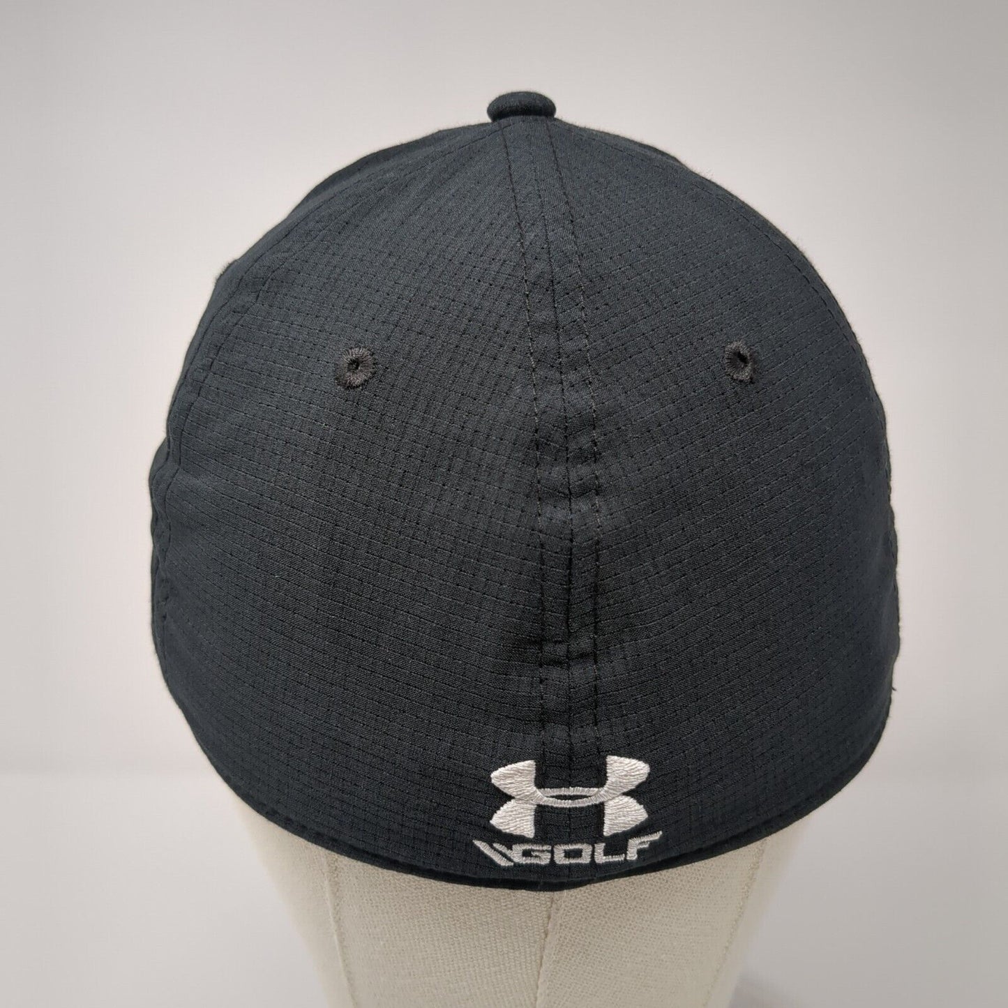 Under Armour Golf Fitted Hat Black L/XL Classic Fit Embroidered 6 Panel