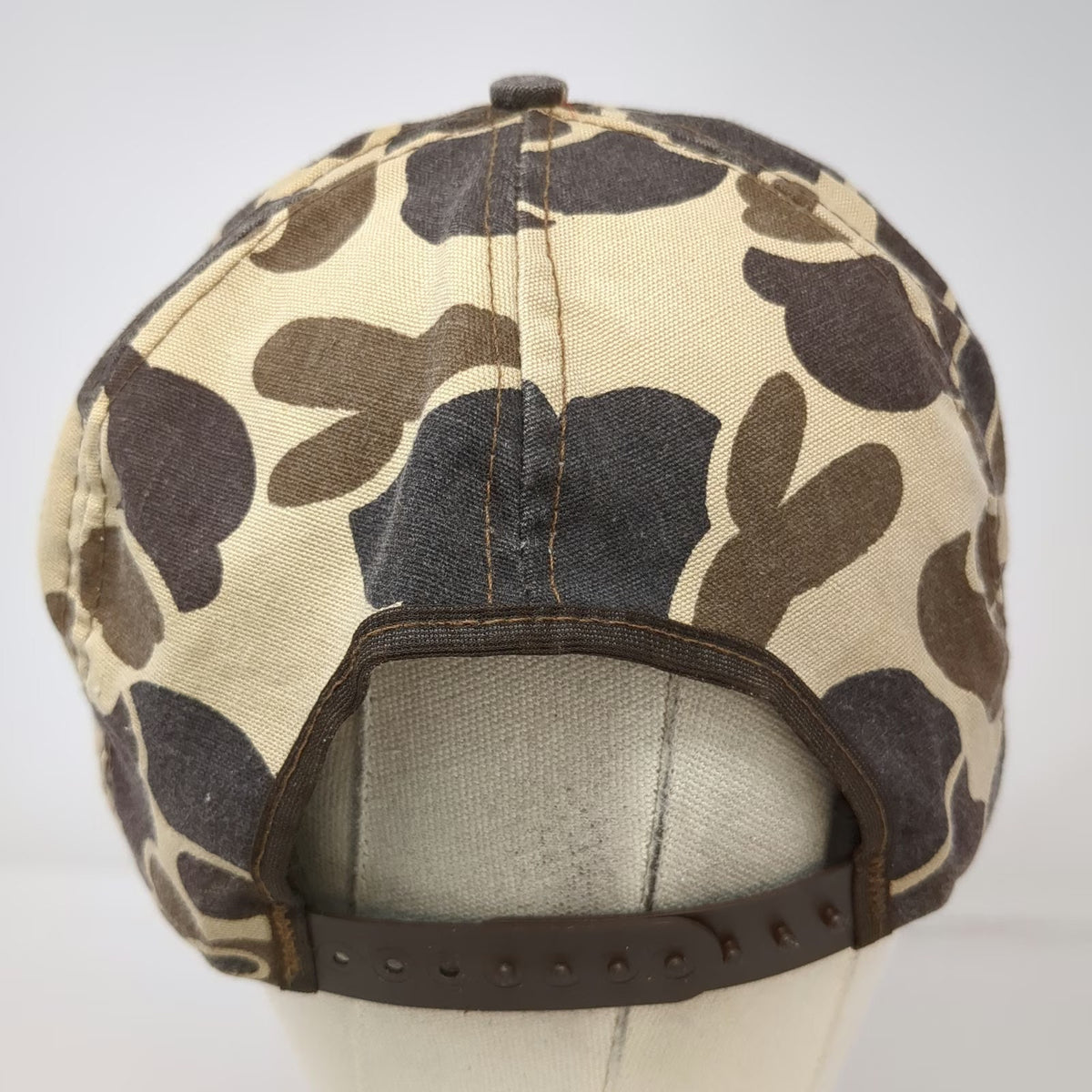 Ducks Unlimited Idaho Falls Camo Snapback Hat Brown Beige Oak Leaves Hunt VTG