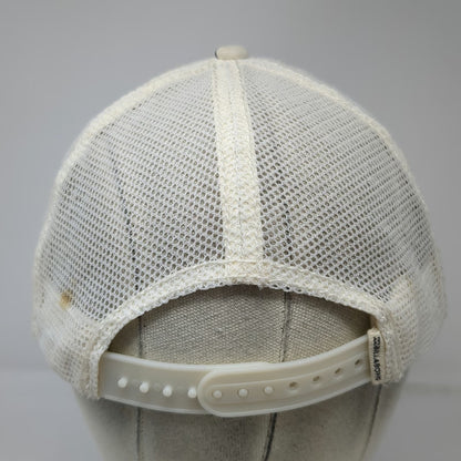 Billabong Trucker Hat Beige One Size Geometric Rainbow Logo Mesh Back Snapback