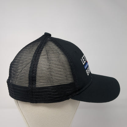 Let's Go Brandon Snapback Trucker Hat Black One Size Mesh Back 6 Panel