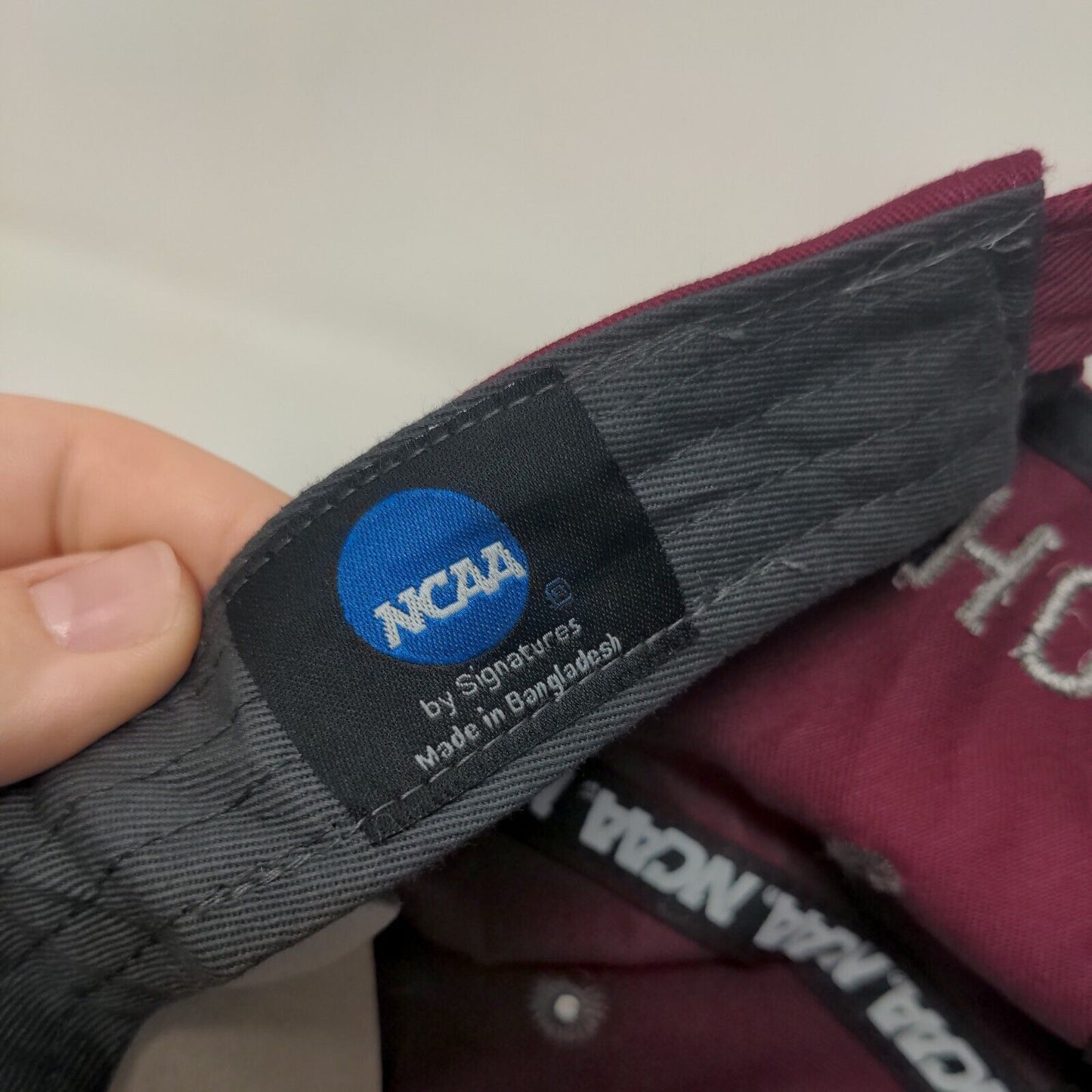 NCAA Men's Slideback Hat Multicolor Embroidered Virginia Tech VT Hokies Logo