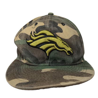 NFL Vintage Men's Snapback Camo Hat Denver Broncos Embroidered Big Logo