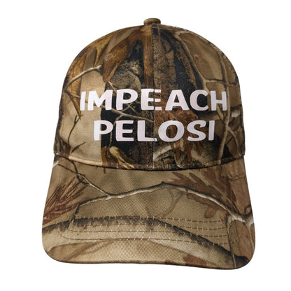 Impeach Pelosi Strapback Hat Camo One Size Adjustable Hunting Outdoor