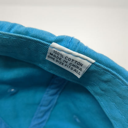Lion Patch Slideback Hat Blue One Size Adjustable American Dry Goods