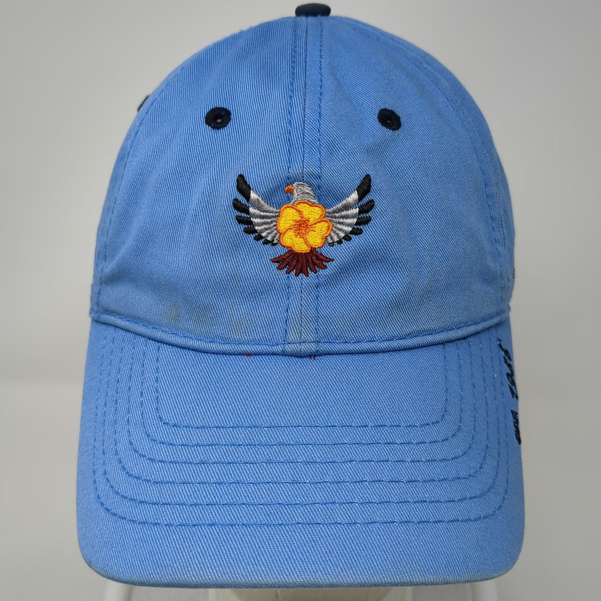 The Game Sycuan Resort Eagle Flower Blue Baseball Cap One Size Slideback Hat