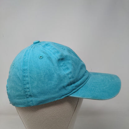 Unbranded Strapback Hat Blue OSFM Adjustable 6 Panel Vent Holes Blank