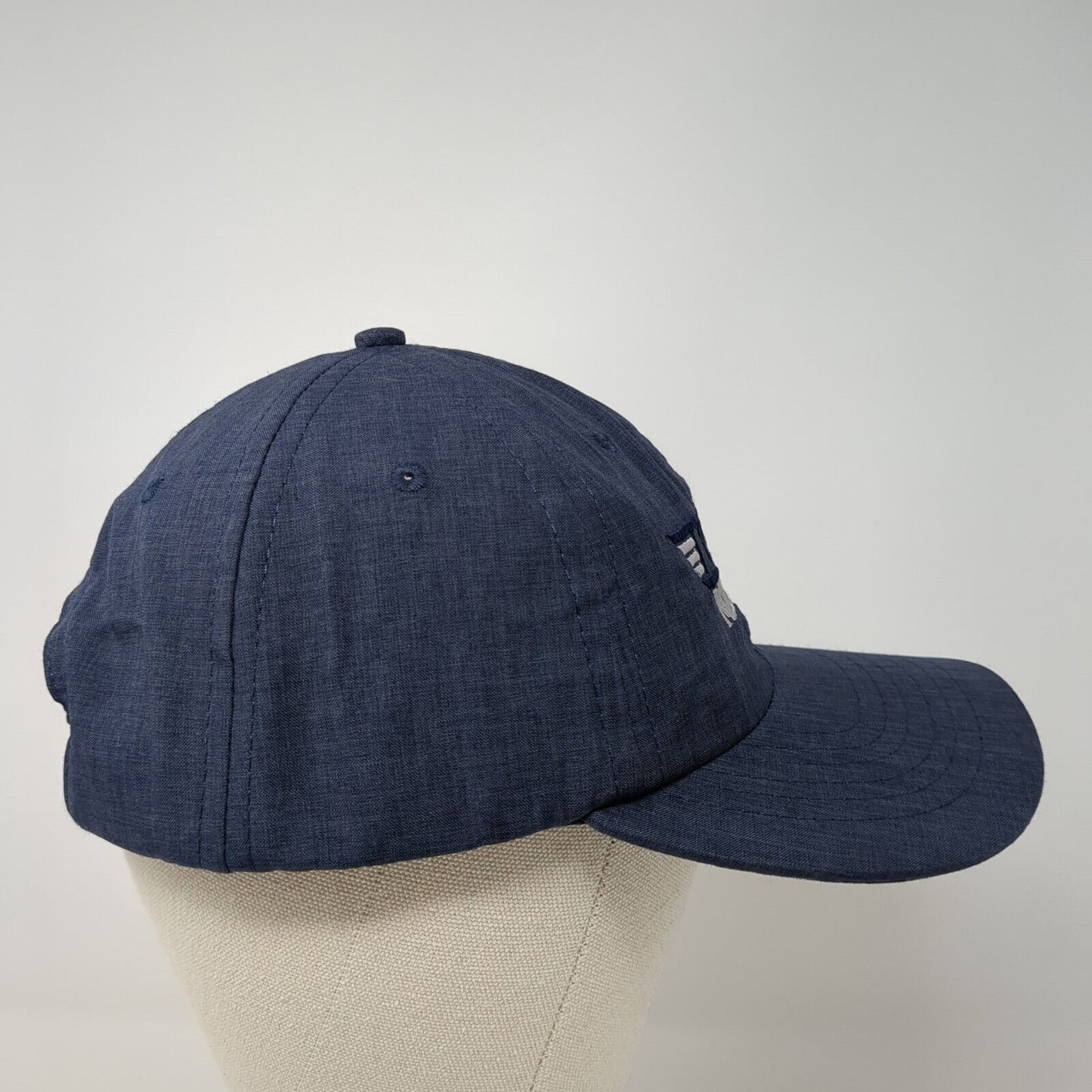 Top Gun Mid West Strapback Hat Blue One Size Adjustable Adrenaline