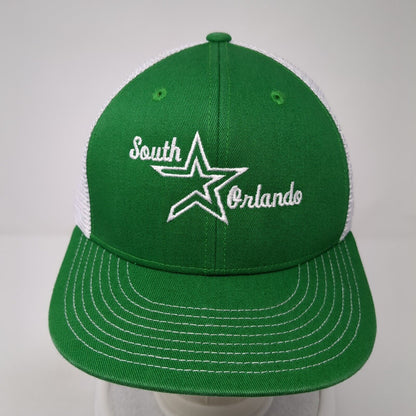 South Orlando Snapback Trucker Hat Green One Size Adjustable Mesh Back Champro