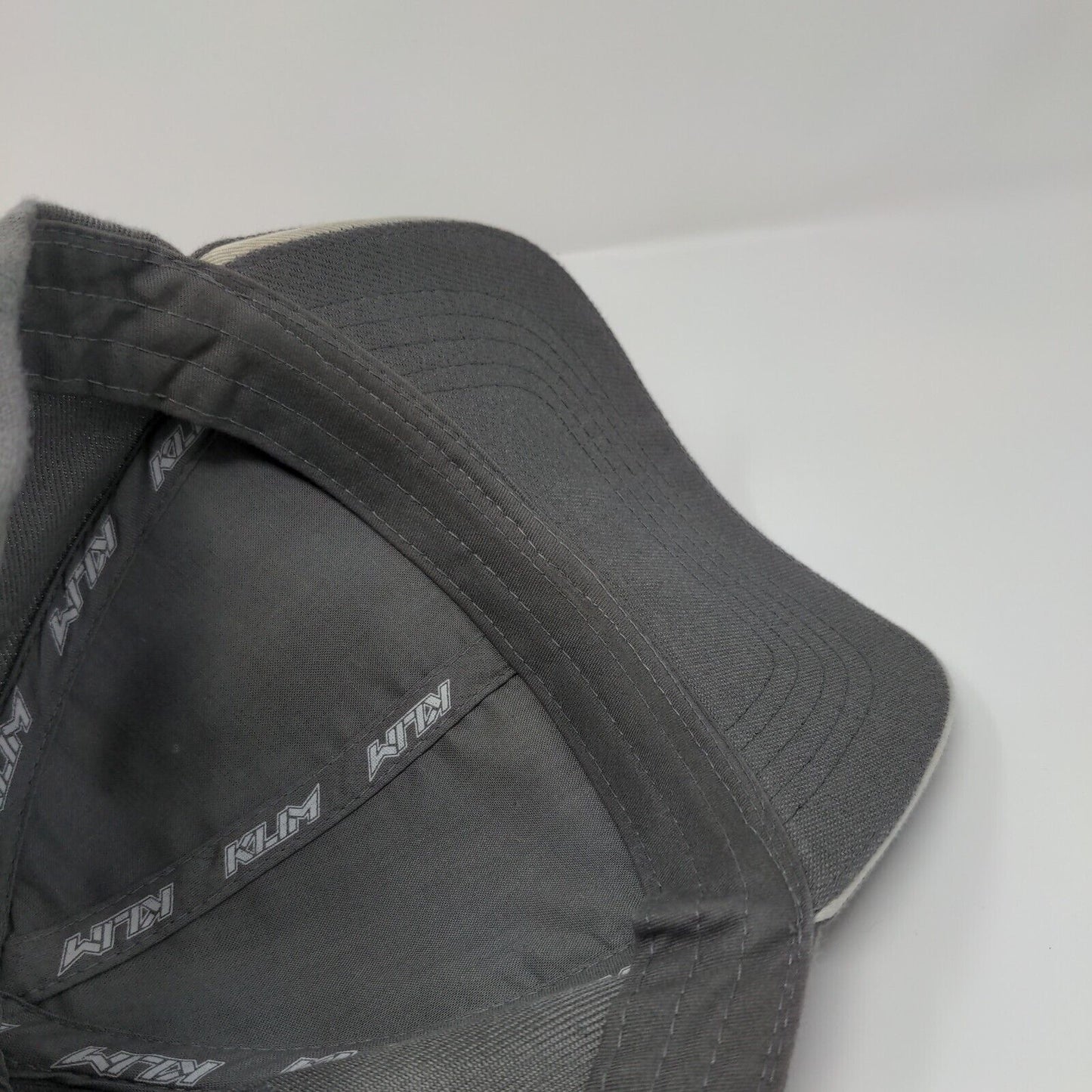 Klim Slideback Hat Gray One Size Adjustable Embroidered Vented Holes Polyester