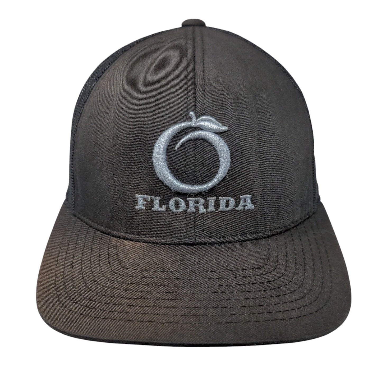 Florida Snapback Trucker Hat Black OS Adjustable Mesh Back Pacific Headwear
