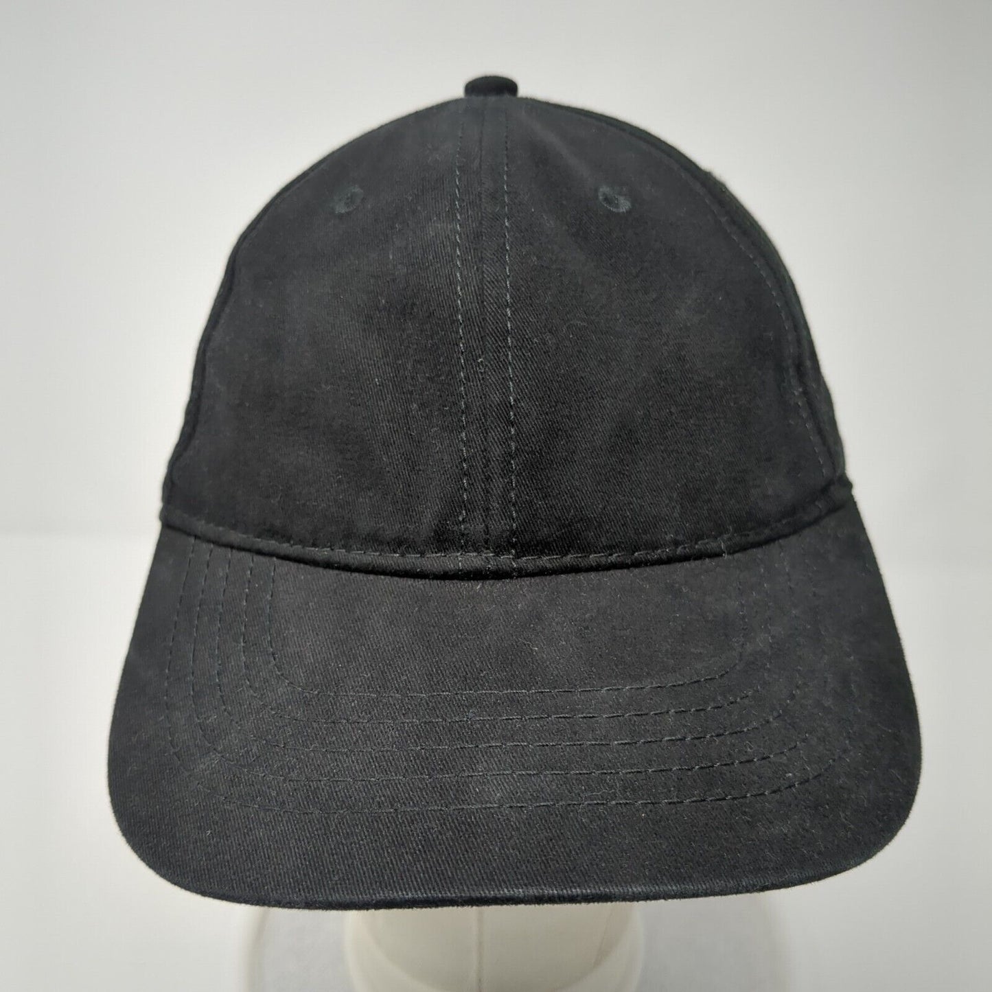 Unbranded Slideback Hat Black One Size Adjustable Vented Holes 6 Panel Blank