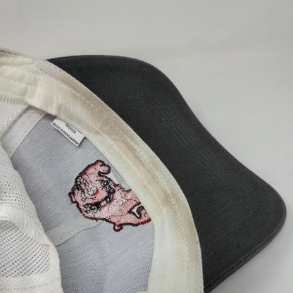 Mad Dog Snapback Trucker Hat Gray One Size Embroidered Mesh Back Cap America