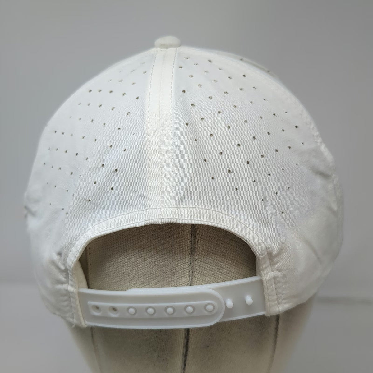 Diadem Trucker Hat White One Size Snapback Laser Cut Performance Sports Tennis