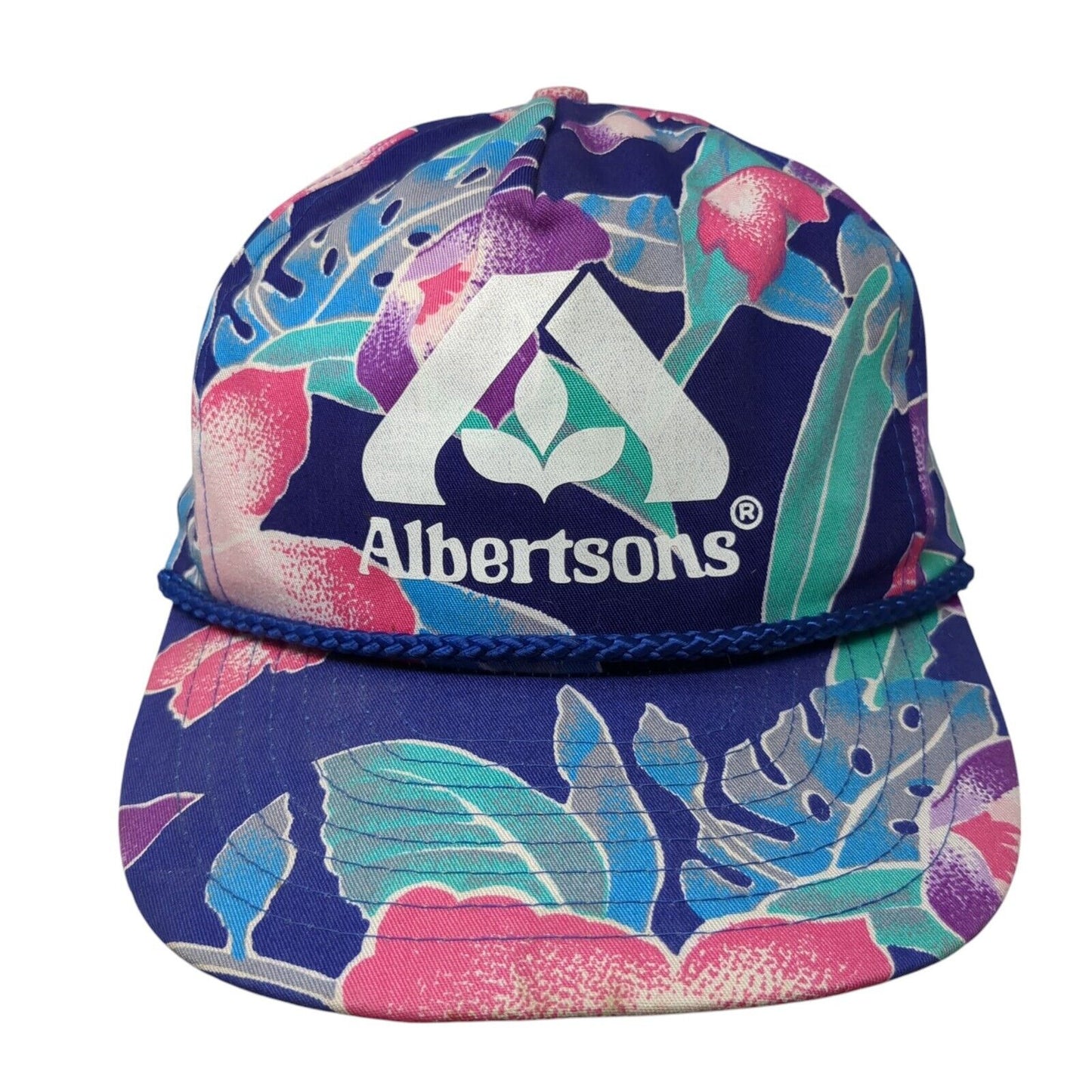Albertsons Slideback Hat Multicolor One Size Adjustable Floral Rope Nissin