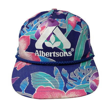 Albertsons Slideback Hat Multicolor One Size Adjustable Floral Rope Nissin