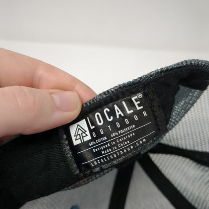 Peaks & Valleys Snapback Trucker Hat Blue One Size Mesh Back Locale