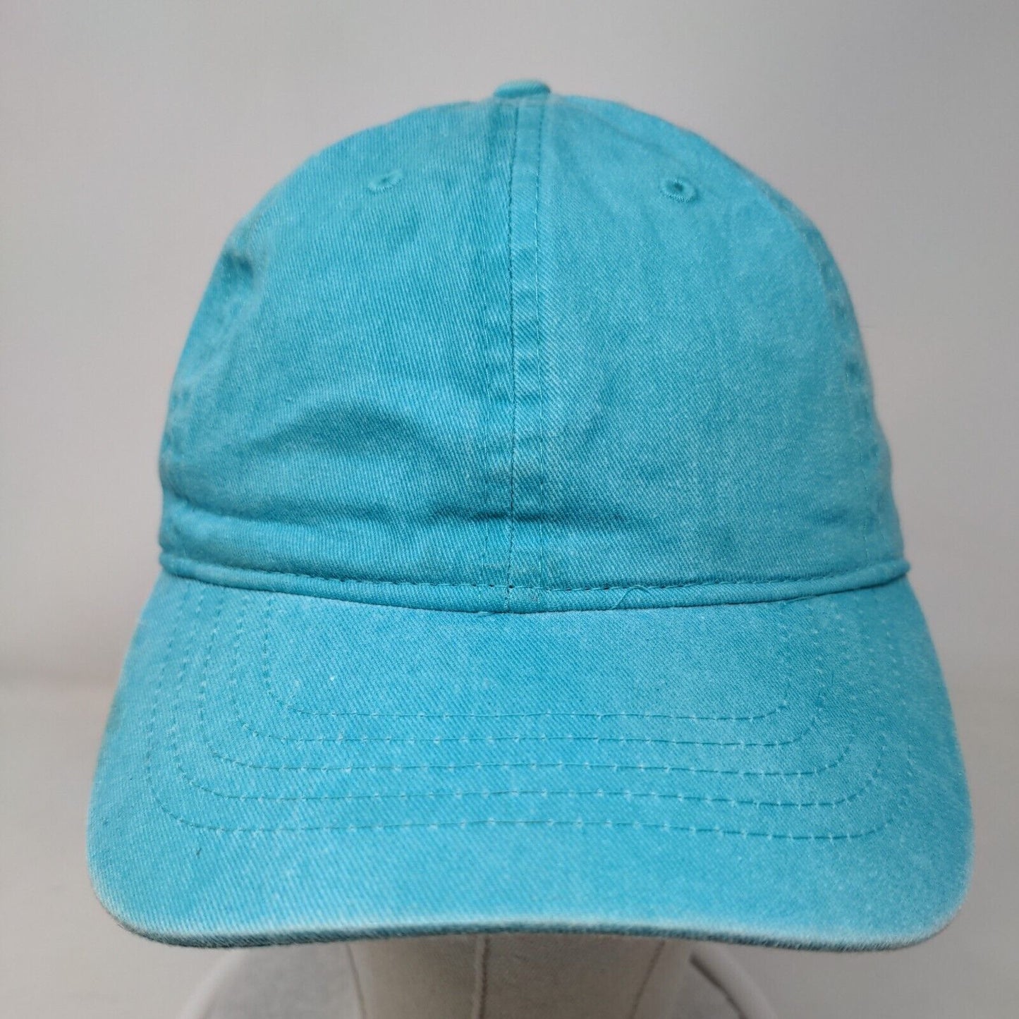 Unbranded Strapback Hat Blue OSFM Adjustable 6 Panel Vent Holes Blank