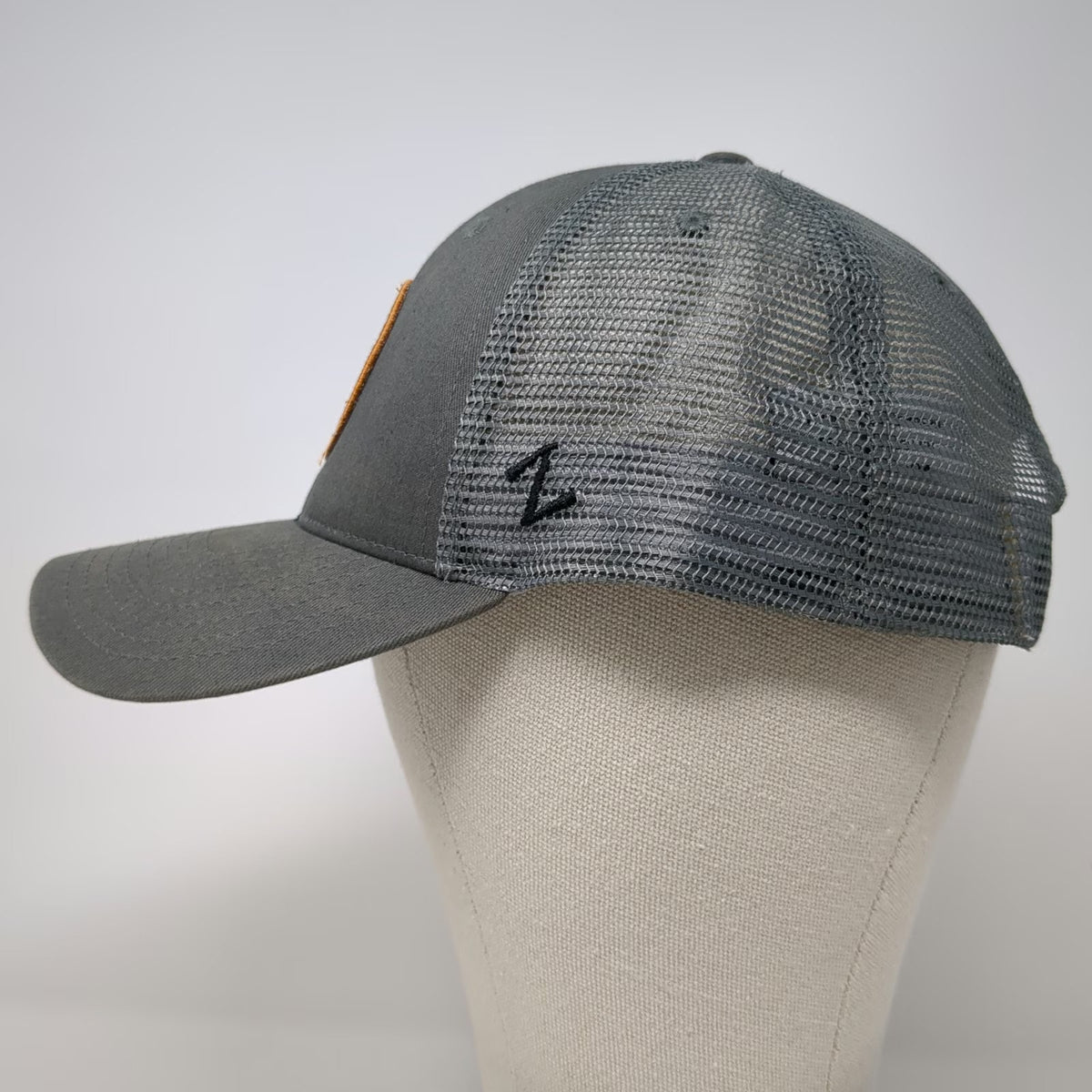 Zephyr Trucker Hat Gray One Size Bullards Bar Reservoir CA Wave Patch Snapback