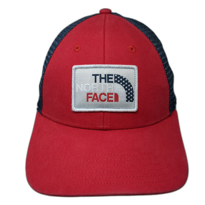 The North Face Trucker Hat Red Blue One Size American Flag Patch Snapback