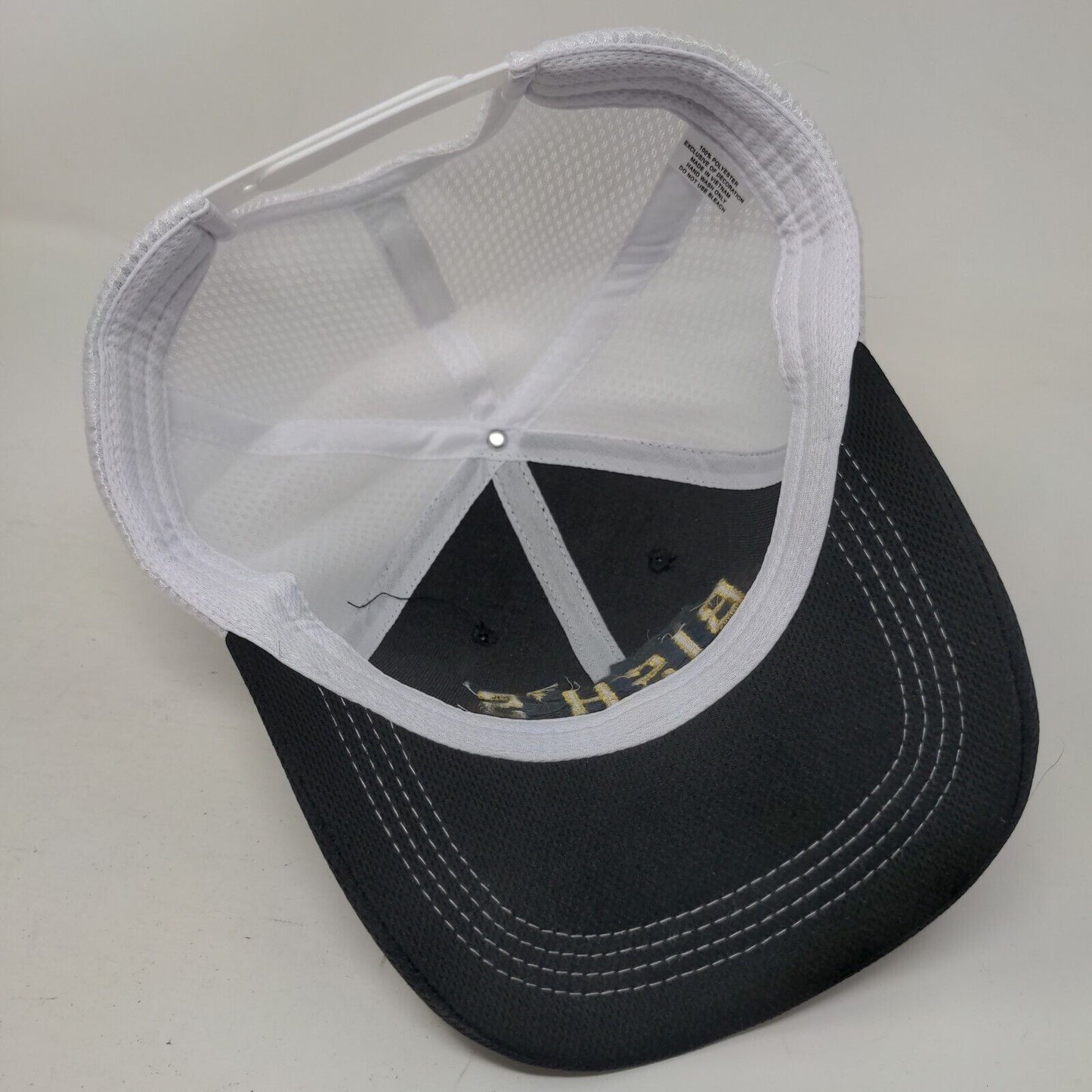 Bish's RV Snapback Mesh Back Trucker Embroidered Logo Hat Black White